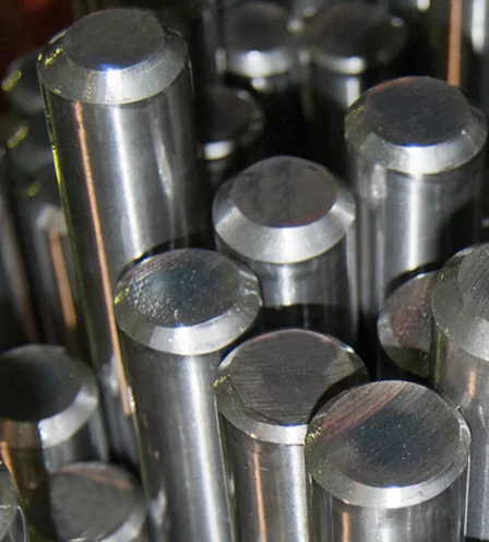 close up of a group of round bars