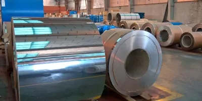 warehouse with coils for cold rolling