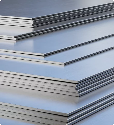 stack of stainless steel sheets